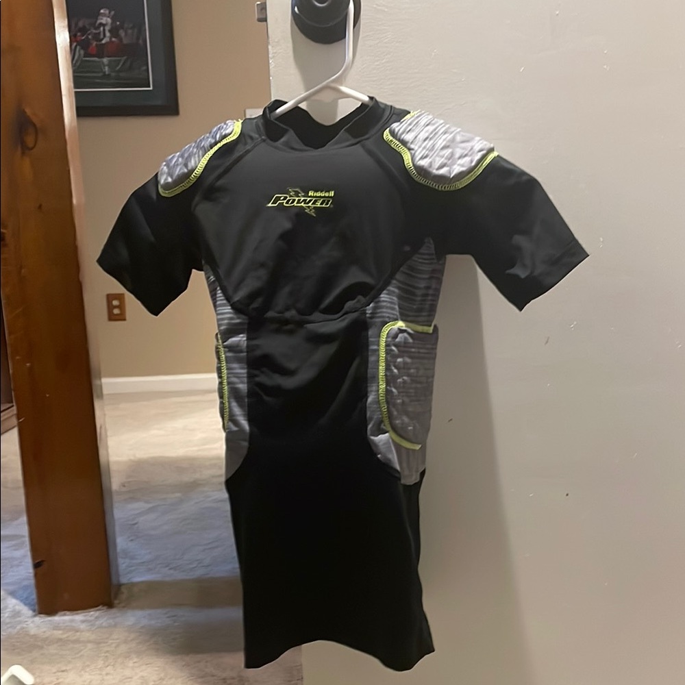 Ridell Youth Padded Football Shirt Black and Gray